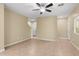 Spacious living room with tile floors and ceiling fan at 2150 W Alameda Rd # 1251, Phoenix, AZ 85085