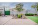 Landscaped backyard with patio area at 21556 S 215Th Pl, Queen Creek, AZ 85142