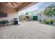 Outdoor kitchen, fireplace, and patio at 21556 S 215Th Pl, Queen Creek, AZ 85142