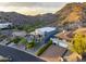 Aerial view showcasing home's unique architecture and setting at 2208 E Belmont Ave, Phoenix, AZ 85020