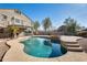 Stunning pool with spa and adjacent two-story home at 24710 N 27Th Pl, Phoenix, AZ 85024