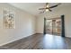 Bright bedroom with large window and sliding door to balcony at 2727 N Price Rd # 22, Chandler, AZ 85224