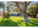 Charming home exterior with manicured lawn, mature tree, and a well-maintained facade, showcasing curb appeal at 2942 N 81St Pl, Scottsdale, AZ 85251