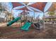 Modern playground equipment under shade structures at 3038 E Waterman Way, Gilbert, AZ 85297