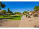 Landscaped community park with walking path at 3531 E Utopia Rd, Phoenix, AZ 85050