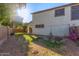 Large backyard with gravel and partial fence at 3675 E Parkview Dr, Gilbert, AZ 85295