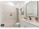 Simple bathroom with a tub shower and single vanity at 39024 N 6Th Dr, Phoenix, AZ 85086