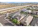 Aerial view of neighborhood with houses and pool at 4125 W Bradshaw Creek Ln, New River, AZ 85087