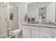 Double vanity bathroom with a shower and plenty of storage at 4134 E Pinto Dr, Gilbert, AZ 85296