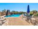 Entertaining pool with slide and patio furniture at 4979 E Calle De Los Arboles --, Cave Creek, AZ 85331