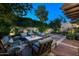 Lush patio with seating area and plants at 7500 E Mccormick Pkwy # 63, Scottsdale, AZ 85258