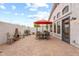 Patio area with fire pit and seating at 8429 W Salter Dr, Peoria, AZ 85382