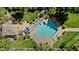 Aerial view of community pool and spa with surrounding landscaping at 8429 W Salter Dr, Peoria, AZ 85382