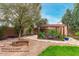 Rendered backyard with seating area and fire pit at 9543 E Palomino Pl, Sun Lakes, AZ 85248