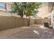 Small backyard with paver patio and gravel at 1255 S Rialto -- # 114, Mesa, AZ 85209