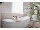 Modern bathroom featuring a free-standing bathtub and tray at 20177 E Via De Arboles --, Queen Creek, AZ 85142