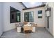 Outdoor patio with fire pit and comfortable seating at 20177 E Via De Arboles --, Queen Creek, AZ 85142