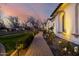 Brick pathway leading to the home's entrance, nicely landscaped at 20177 E Via De Arboles --, Queen Creek, AZ 85142