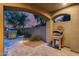 Outdoor kitchen and patio area with built-in grill at 3773 E Donald Dr, Phoenix, AZ 85050