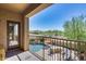 Balcony with pool and backyard views at 3773 E Donald Dr, Phoenix, AZ 85050