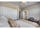 Bedroom with a double bed, workspace and bath access at 3773 E Donald Dr, Phoenix, AZ 85050