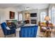 Spacious living room featuring a fireplace and hardwood floors at 3773 E Donald Dr, Phoenix, AZ 85050