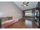 Relaxing living room featuring wood floors and large window at 970 N Portland Ave, Gilbert, AZ 85234