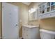 Clean bathroom with granite countertop, and updated vanity at 9909 W Newport Dr, Sun City, AZ 85351