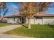 Single story home with green lawn and driveway at 1001 N Burk St, Gilbert, AZ 85234