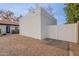 White block storage shed with gated access at 1001 N Burk St, Gilbert, AZ 85234