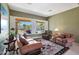 Relaxing living room with leather furniture and backyard view at 18009 W Denton Ave, Litchfield Park, AZ 85340