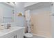 Clean bathroom with a shower/tub combo and white vanity at 19601 N 7Th St # 1042, Phoenix, AZ 85024