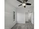 Spacious bedroom with ceiling fan and grey carpeting at 2401 E Rio Salado Pkwy # 1038, Tempe, AZ 85288