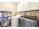 Laundry room with washer, dryer, and storage shelves at 2911 W Lamar Rd, Phoenix, AZ 85017