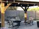 Relaxing patio with covered seating area and fire pit at 3216 W Melody Dr, Laveen, AZ 85339