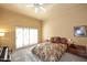 Bright bedroom with a comfortable bed and built-in storage at 4015 N 78Th St # 141, Scottsdale, AZ 85251