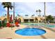 Community hot tub with covered patio and seating area at 4015 N 78Th St # 141, Scottsdale, AZ 85251