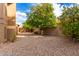 Side yard with gravel and fruit trees at 4043 W Saguaro Park Ln, Glendale, AZ 85310