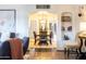 View into dining area from living room with built-in shelving at 533 W Lewis Ave, Phoenix, AZ 85003