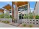 Modern home exterior with a unique geometric patterned wall at 6916 E 2Nd St, Scottsdale, AZ 85251