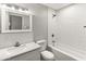 Updated bathroom with subway tile and quartz vanity at 7443 E Taylor St, Scottsdale, AZ 85257