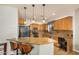 Kitchen with granite countertops and oak cabinetry at 7606 E Globemallow Ln, Gold Canyon, AZ 85118