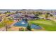 Aerial view of community golf course and clubhouse at 8700 E University Dr # 3505, Mesa, AZ 85207