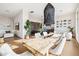 Elegant dining area with a live-edge table and mountain views at 13645 E Columbine Dr, Scottsdale, AZ 85259