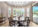 Bright dining area featuring a round table, large windows, and access to the backyard at 1536 W Blaylock Dr, Phoenix, AZ 85085