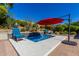 Relaxing pool with water feature and lounge chairs at 1536 W Blaylock Dr, Phoenix, AZ 85085