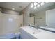 Clean bathroom, featuring a tub and updated vanity at 20660 N 40Th St # 2140, Phoenix, AZ 85050