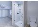 Clean bathroom with a large walk-in shower and toilet at 2191 S Descanso Rd, Apache Junction, AZ 85119