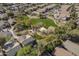 Aerial view of neighborhood park and surrounding homes at 2414 W Gambit Trl, Phoenix, AZ 85085