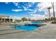 Relaxing community pool area with a spa and patio at 26602 S Nicklaus Dr, Sun Lakes, AZ 85248